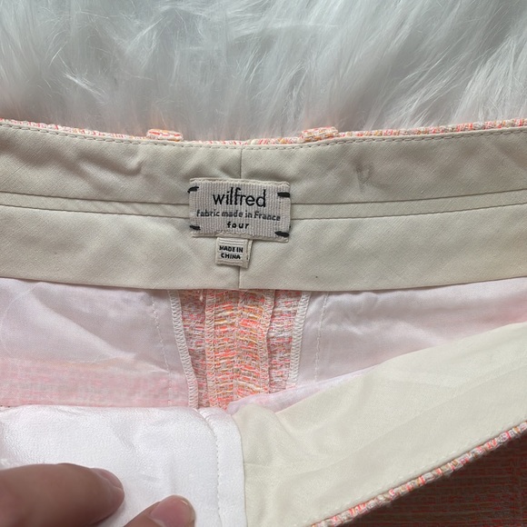 Aritzia Wilfred Tweed Shorts Coral / Orange Size 4 EUC - Picture 2 of 8